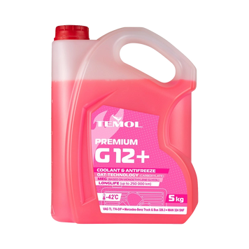 Жидкость охлаждающая TEMOL Antifreeze Premium G12+ RED 5кг/4,7л 4820152383310 фото